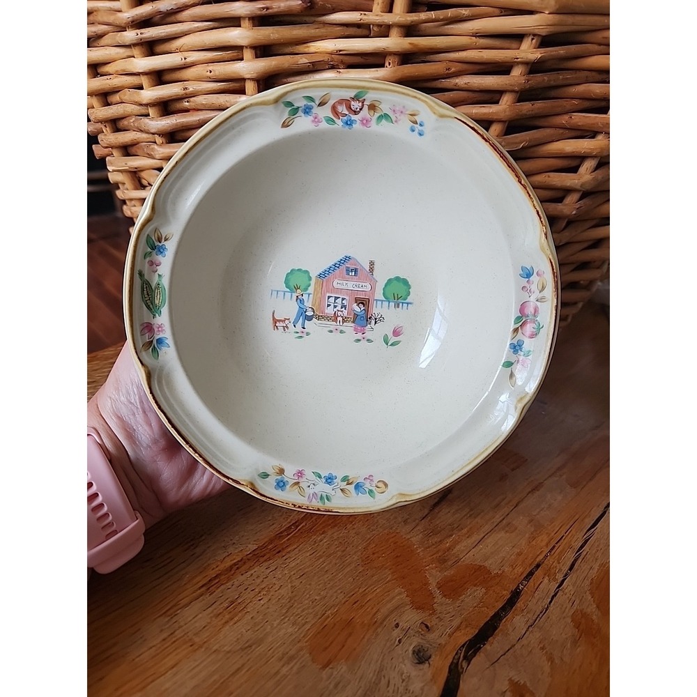 Vtg International HEARTLAND VILLAGE 105 Cereal Bowl Cottagecore Farmhouse